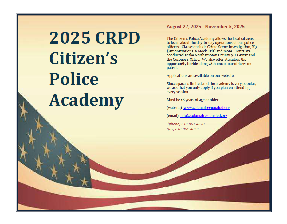 2025 Citizens Academy Flyer