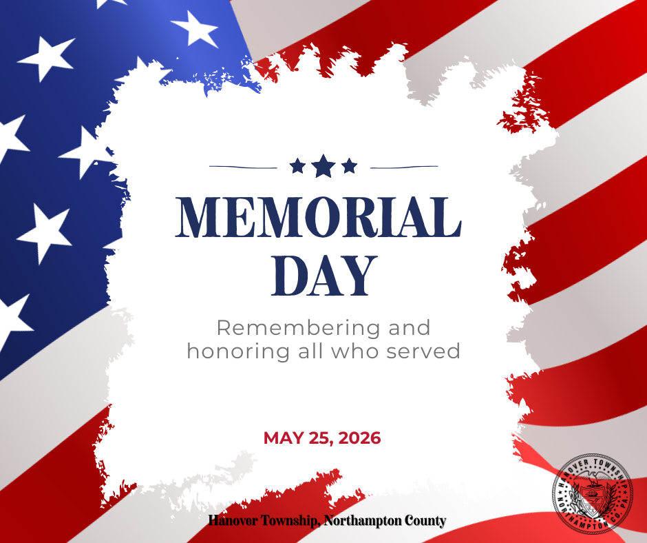 Hanover Township Honors Memorial Day.