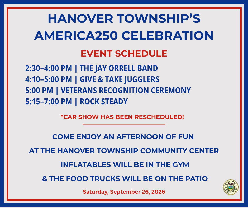 America250 Community Day Event Schedule Update!